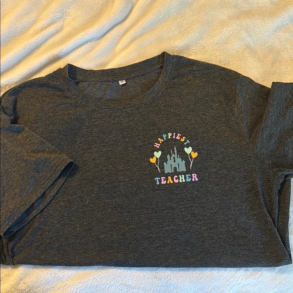 Gray Happiest Teacher Kids Shirt